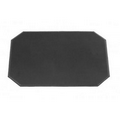 Black Cut Corner Leatherette Rectangular Place Mat